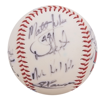 1993 Greensboro Hornets Team Signed Baseball With 13 Signatures Including Derek Jeter (Beckett)